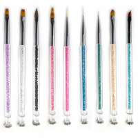 Double-sided Cat Eye Magnet Pen Nail Art Flower  Thin Line Stick Brush 3D Magnetic nail polish brush