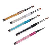 Acrylic UV Gel Brush Liner Painting Pen Acrylic Drawing Brush Gradient Rhinestone Handle Nail Art Tool