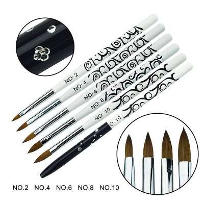 Detachable 3D Painting Pen Drawing Brush Nail Art Acrylic Kolinsky Sable Brush